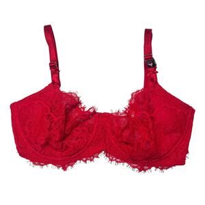 Victoria's Secret Dream Angels Push-Up Without Padding Lace Bra Lipstick 32DD